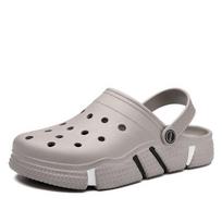 Men's Summer Classic Clogs – Lightweight Non-Slip Garden Sandals with Convertible Back Strap, Indoor Outdoor Slides for Plus Size 49 pilka