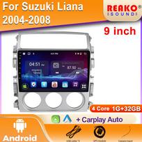 Navigacijos automobilio radijas su Android Auto Suzuki Liana 2004-2008 m. Carplay pagrindinis blokas grotuvas multimedijos GPS DVD 2 din BT 4 core 1GB+32GB carplay blue