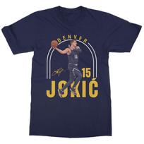 Denver Hoops Graphic Jokic-Inspired 15 Tribute Unisex T-Shirt XXXL yellow