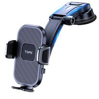 TOPK automobilinis telefono laikiklis, gravitacinis stovas, skirtas iPhone, Xiaomi, Samsung, automobilinis mobiliojo telefono laikiklis prietaisų skydeliui, priekiniam stiklui, oro ventiliacijos angai, praktiškas naudojimas gray