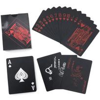 Black Gold Playing Card Poker Game Deck blue Silver-Toned Poker Suit Resin Magic Moisture-Proof Deck Of Card Magic Water Gift Collect Practical Use brown