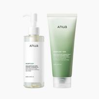 ANUA Pore Care Double Cleansing Set Heartleaf Cleansing Oil + Quercetinol Pore Deep Cleansing Foam white