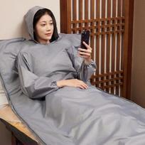 Sauna Blanket Portable Home Relaxation Far Infrared Sauna Blanket Beauty Salon Sweat Steaming Bag pilka spalva