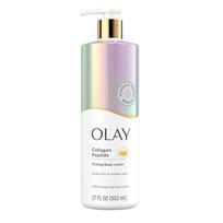 Olay Body Lotion 502ml 1 Pack Collagen Peptide Olay Firming & Hydrating Body Lotion with Collagen, 17 fl oz white