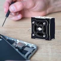 Solder Fume Extractor with Lamp Compact Portable Welding Smoke Absorber Cooling Fan for Maintenance