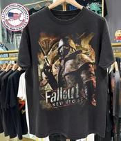 Fallout Vegas , Grunge Vintage 2010 Unisex shirt Cotton Oversize Large Size M gray