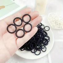 100pcsRubber bands do not harm hair, headband, Korean hair accessories, hair rings, tie hair, rubber bands, headband 100pcs beige