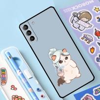Mielas animacinis Valorant katės dėklas Samsung Galaxy S23 S21 S22 Ultra Plus Note 10 20 S8 S9 S10 Plus S20 FE uždengiamasis dėklas Galaxy S10e