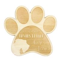 Cesky Terrier, Czech Terrier, Bohemian Terrier I - Mug coaster, engraved coaster with dog, gift for dog lover by Art-Dog brand