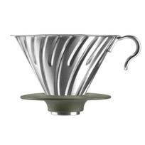 HARIO V60 Metal cup Made in Dripper, 1-4 capacity, Silver, Japan, O-VDM-02-HSV gray