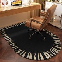 Computer Chair Floor Mat Study Desk Pulley Seat Swivel Chair Mat Non-Slip Bedroom Foot Mat Dresser Carpet Home Decor 90x60cm 36x24inch brown