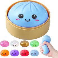 Rožinė Blizganti Koldūno Squishy Dėžutė Spalvingas Sensorinis Fidget Žaislas Su Maisto Garintuvu Tampri Stalo Žaislas Deimontavimui Kojinės Įdarui Dovana