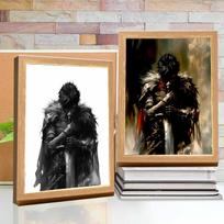Berserk Behelit Griffith Anime Figure Light Painting Photo Frame Figures Led Lamps Take Bedroom Decor Birth Date Gifts moon Lamp USB black