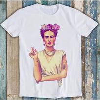 Frida Kahlo Art Design Smoking Fun Gift T shirt Unisex Loose Casual Shirt harajuku graphic T shirts vintage T shirt 140 beige