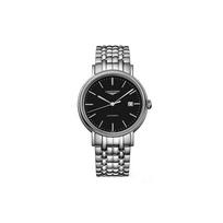 Longines Automatic Mechanical Movement 30M Water Resistant Watch 40Mm Black Dial Stainless Steel Case Stainless Steel Bracelet L4.922.4.52.6 Silver Strap Black Dial black