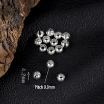 S925 Sterling Silver with 24K Gold Plated Spacer Beads for DIY Jewelry black