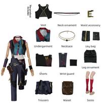 Arcane Jayce Cosplay Outfit With Durable Fabric For Anime Fairs And Cosplay Events Powder,XXXL black