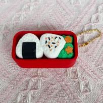 Japanese-Style Sushi Keyboard Keychain Bento Rice Ball Fidget Clicker Sound Backpack Pendant Keyring Christmas Cny Party Gift A1 red