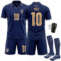2026 World Cup Ecuador Away Soccer Jersey Short Sleeve 10 Paez Set Football Shirt Fan Match Kit #20 mėlyna