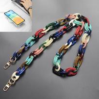 Crossbody Saldainių Spalvos Grandinėlės Dirželis Telefono Dėklas iPhone 16 15 14 13 Pro Dėl Spalvotas Skaidrus Anti-kritimo Akrilinis Apsauginis Dangtelis For iPhone XS Max&Case & Strap