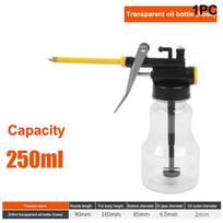 Long-Nozzle Oil Filler Can 200/300/500ML High-Pressure Manual Oil Dispenser for Motorcycle Car Home Injector Bottle black