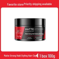 Laureth Matte Strong Styling Hair Clay for Men - Long-Lasting, Natural Hold, Non-Greasy & Refreshing L437-1 black