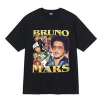 Singer Bruno Mars 24k Magic Tour Fashion Print T shirts Hipster Mens Women Hip Hop T shirts Casual Unisex Humor Cotton Tee Shirt 150 beige