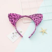 Nauja trumpo pliušo tigro leopardo katės ausų lankelis mielas moterims mergaitėms vaikams vakarėlio festivalio fantastiški plaukų aksesuarai plaukų lankelis pink