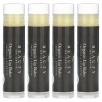 Beauty By Earth, Organic Beeswax Lip Balm, Peppermint, 4 tubes, 0.15 oz each beige