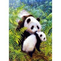 „Pasidaryk pats“ „Panda“ 5D deimantinis dažymas, pilnas apvalus grąžtas „Animal“ deimantinis siuvinėjimas kryžminio dygsnio mozaikos rinkiniai Menas namų dekoras Full Round 20x30CM black