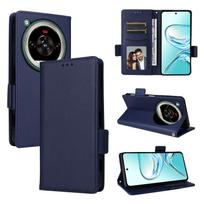 Apverčiamas dėklas ZTE nubia Focus 2 Ultra odinis dėklas [Apverčiamas vintažinės odos] Piniginė Atsparus smūgiams Patvarus Retro telefono dėklas for ZTE nubia Focus 2 Ultra tamsiai mėlyna spalva