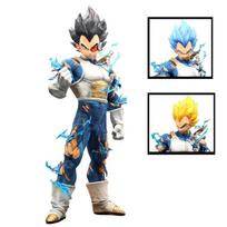 55CM Anime Dragon Ball Vegeta Figure Replaceable Head Vegeta Figurine PVC Action Figures GK Statue Collection Model Toys Gifts gray