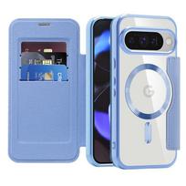 Magnetinis atverčiamas odinis dėklas su kortelių laikikliais Google Pixel 10 Pro 10a 9 9a 8a 7a TPU dengta apdaila Pixel 9
