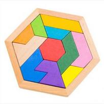 Hexagonal Alien Chess Tangram Puzzle Brainstorming 11-piece Block Puzzle Jigsaw Classical Puzzle Children's Toys