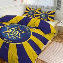 3D Print Maccabi Tel Aviv Bedding Set Twin Queen King Full Size Duvet Cover Pillowcase Bed boys girls Adult Home Textiles 135x200cm yellow