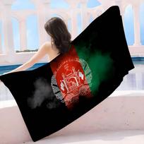 Afghan Afghanistan Flag Anmie Bath Towel Microfiber Soft Water Absorbing Breathable For Girl Kids Decorative Cartoon Beach Towel Polyester 50x100cm