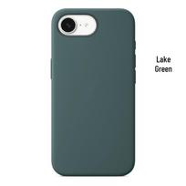 iPhone 16 skysto silikono MagSafe dėklas - Atsparus kritimui ir magnetinis, Suderinamas su oficialiu modeliu iPhone 16E [with logo] gray