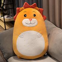 Squishy Toy Kawaii Animal Fat Dinosaur Shiba Inu Dog Pillow Plush Toys Cute Rabbit Dolls Bed Sleeping Cushion 45cm oranžinė