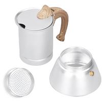 Induction Cooker Compatible Moka Pot 150ml Capacity Stovetop Espresso Maker  Latte Making white