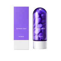 Purple Toothpaste Tablets Mint Fresh Dental Care Clean Teeth Daily Comfort Oral Hygiene Tablets violetinė