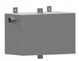 Central heating expansion tank, stainless steel, 24L, left