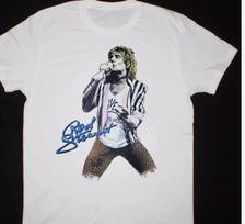 Rod Stewart Gyvai Koncerte Medvilninis Baltas Visų Dydžių Vyriškas Moteriškas Marškinėliai Unisex T-shirt L gray