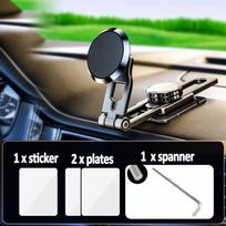 720° Rotation Magnetic Car Phone Holder Stand Extendable Magnet Cellphone Bracket For iPhone 17 16 15 Pro Max 14 13 12 Samsung juoda
