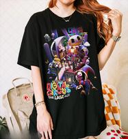 2026 Nuostabus skaitmeninis cirkas Marškinėliai Unisex Unisex Vasariniai 100% medvilnės drabužiai Animacinis trumpomis rankovėmis Viršutiniai drabužiai Streetwear Unisex S black