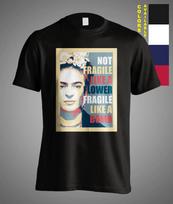 Not Fragile Like a Flower Bomb Frida Kahlo mexican mexico painter quotes t-shirt S beige