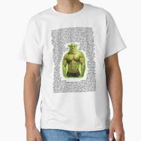 daddy shrek with script Classic T-Shirt T-Shirt Made in US/AUS Size S-2XL Unisex T-Shirt XXXL gray