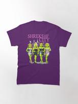 Shrek Shreks And The City Funny Parody Vintage Meme Art Classic T-Shirt L violetinė