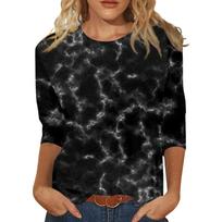Women's Blouses Casual Crew Neck  T-Shirts Solid Loose Cute Tunic Top Blouses 5XL