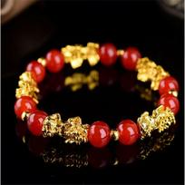 Pixiu Bracelet Chinese Good Lucky Charm Feng Shui Pi Yao Wealth Good Luck Bracelets Jewelry Lucky Bracelets Drop Shipping red