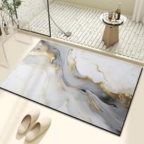 Diatominis purvo vonios sugeriantis kilimėlis buitinis paprastas tualetas tualeto durų pagalvėlė sugeriantis neslystantis greitai džiūstantis kilimėlis 40 * 60Cm Crystal Fleece gray